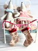 Medium Dollhouse Christmas Gingerbread Quilt, pillow, stocking - Miniature Bedding Set - Maileg Mouse