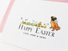 Hoppy Easter Pug Daisy Personalized Cards