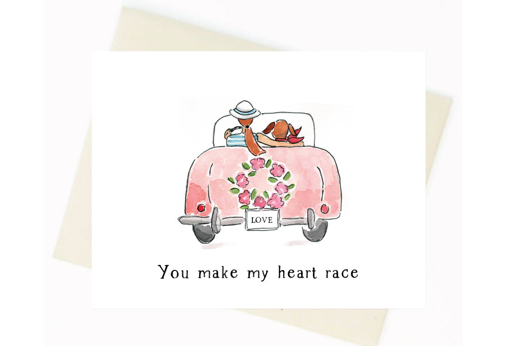 You Make My Heart Race Valentine Card