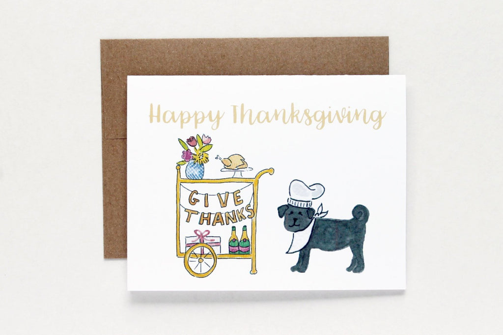 Thanksgiving Bar Cart Card