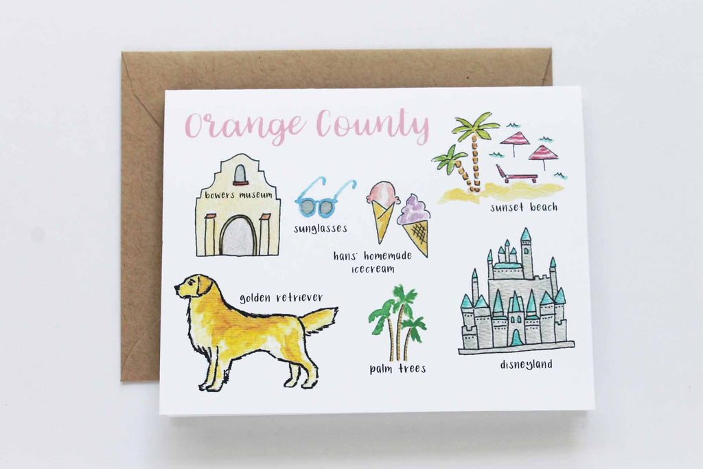 Orange County California Greeting Card