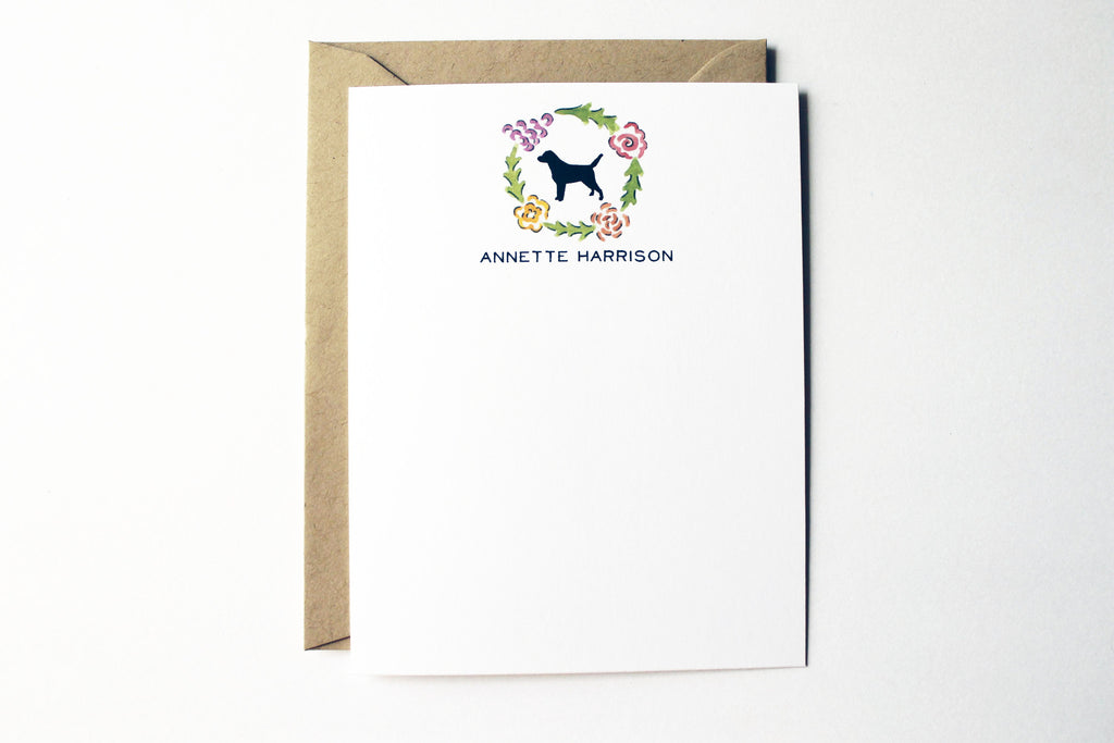 Floral Dog Card