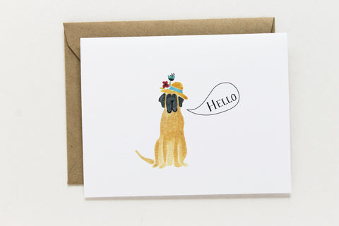Hello Mastiff Card