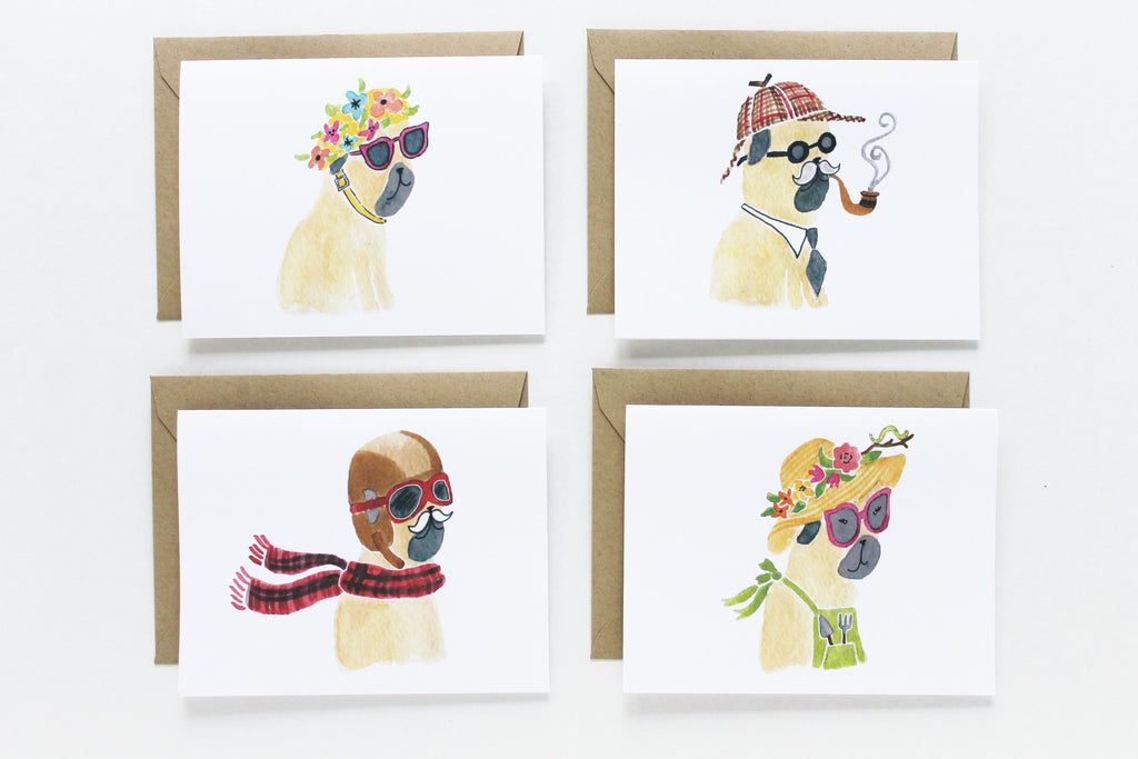 Assorted Personality Pugs Set