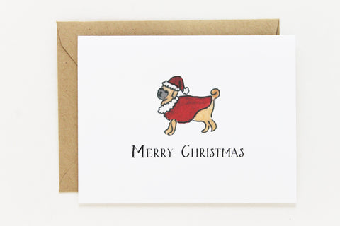 Santa Pug Card