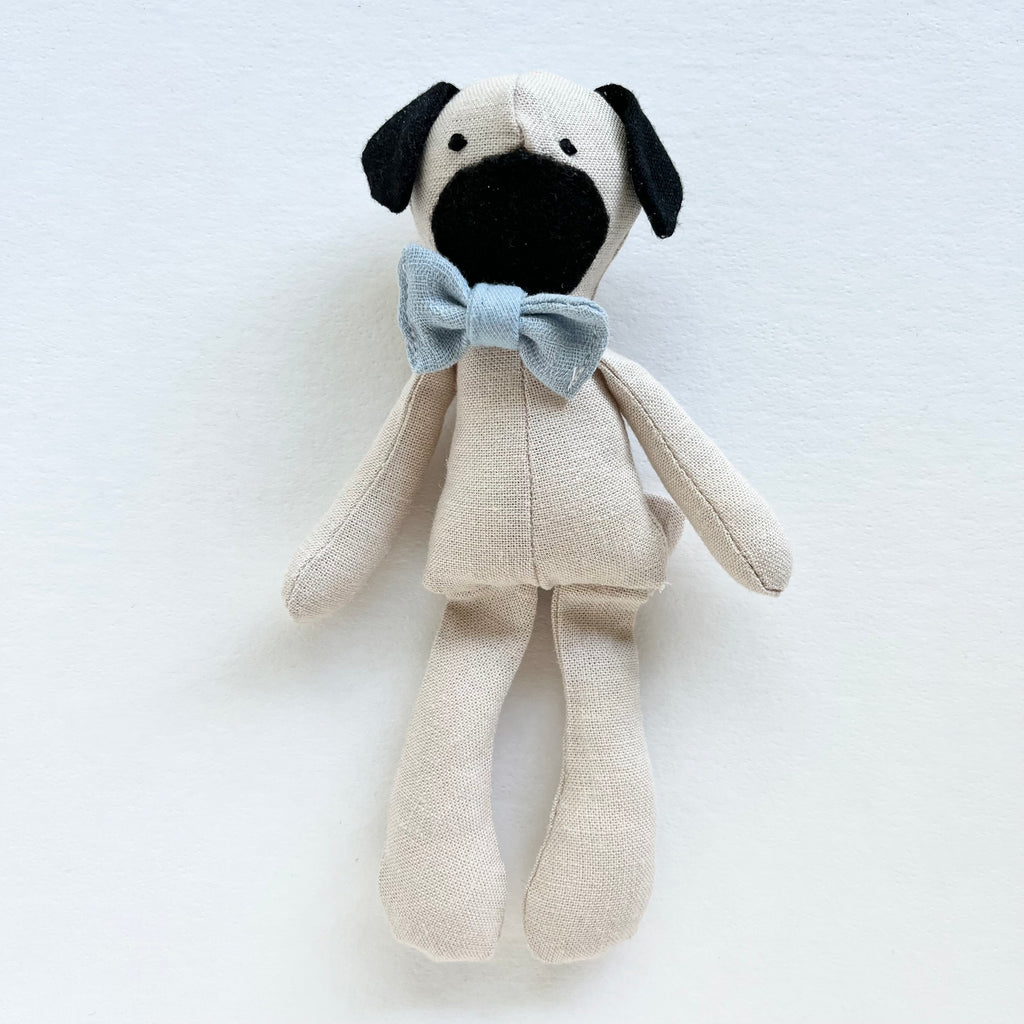 Handmade Plush Toy / Big Pug with bow tie