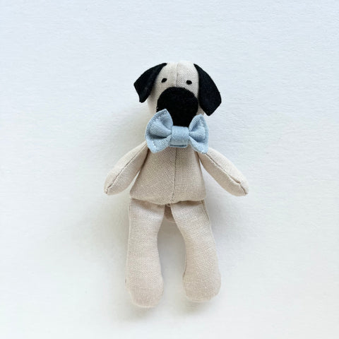 Handmade Plush Toy / Mini Pug with bow tie