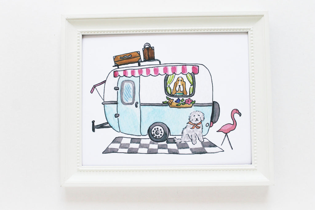 Camper Dogs Print