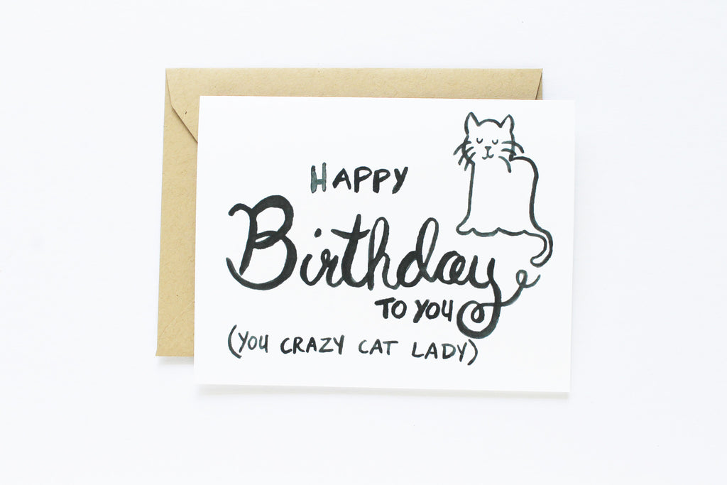 Crazy Cat Lady Birthday Card