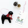 Pug Ornament - black pug