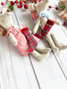 Christmas Tartan Plaid stocking - Miniature - Maileg Mouse