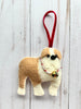 English Bulldog Jingle Bell Ornament