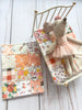 1930s Dollhouse Small Orange Quilt, 1:12 scale, maileg mice furniture, modern dollhouse, dollhouse bedding
