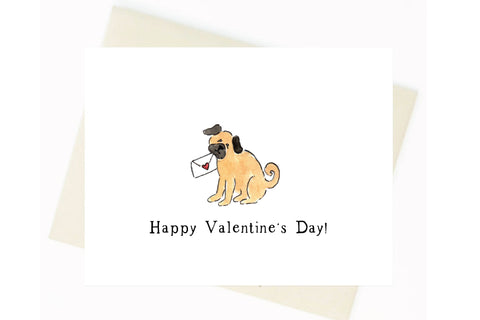 Pug Love Valentine Card