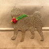 Pug Kraft Gift bags with Poinsettia flower