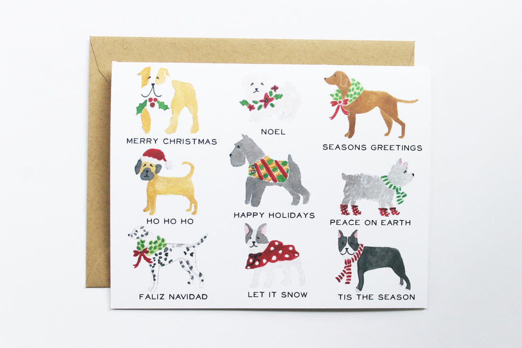 Holiday Dog Greetings Card