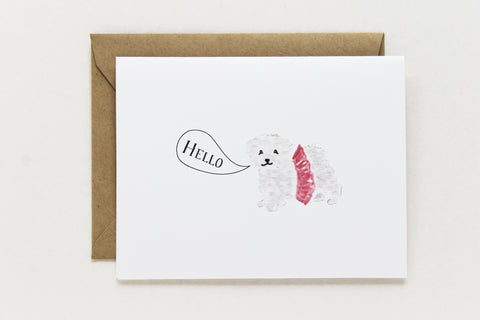 Hello Westie Card