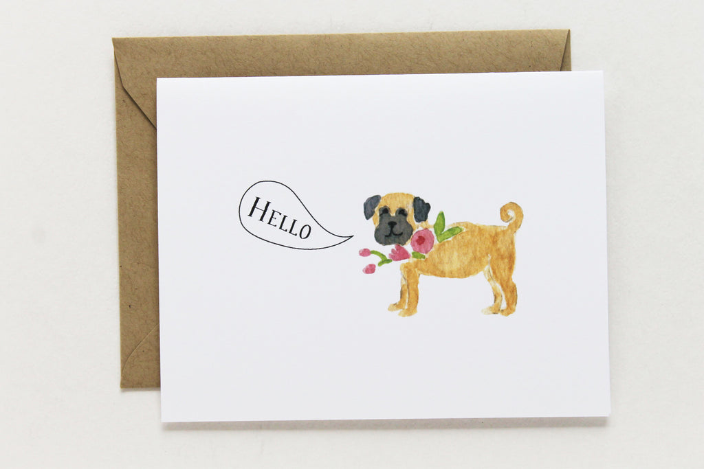 Hello Pug Card