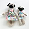 Handmade Plush Toy / Big Pug with dress