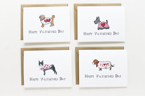 Assorted Valentine Dogs Set