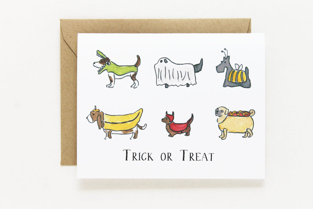 Trick-or-Treat Dogs Card