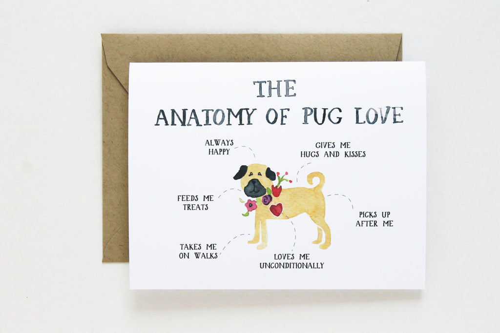 Anatomy of Pug Love Card