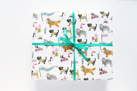 Birthday Dogs Wrapping Sheets