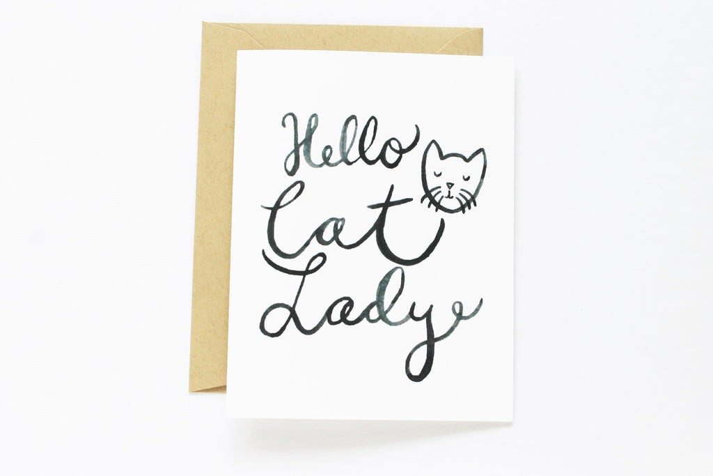 Hello Cat Lady Card