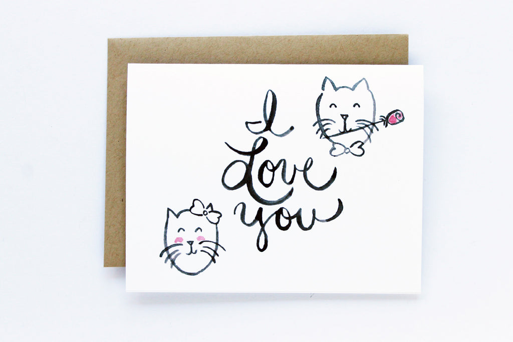 I Love You Cats Card