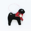 Pug Ornament - black pug