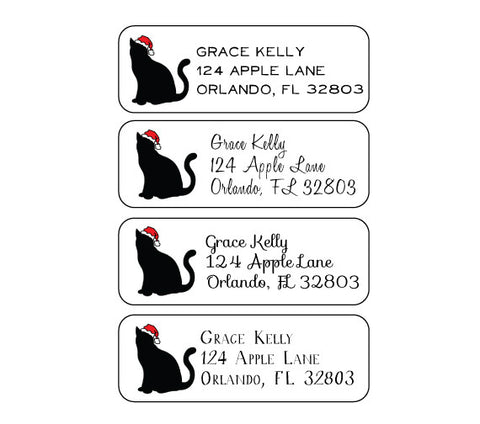 Christmas Cats Address Labels