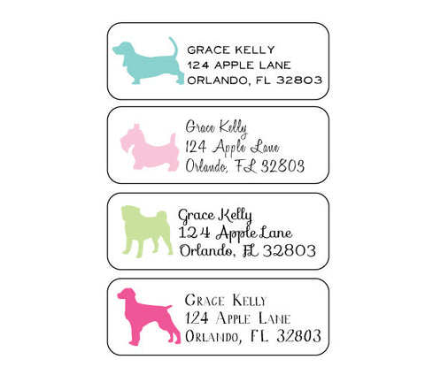 Dog Return Address Labels