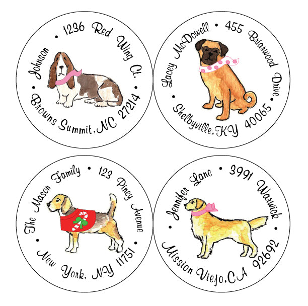 Personalized Round Address Labels Re-order