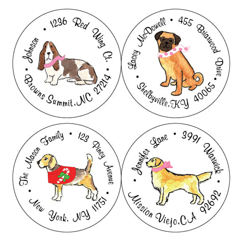 Personalized Dress Your Pooch Address Labels