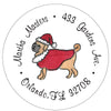 Santa Pug Christmas Return Address Labels